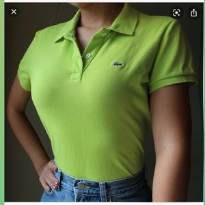 Lacoste Lime Green Polo size 38 (small/medium)
